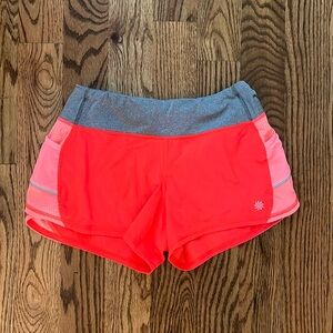 Athleta Coral and Gray Shorts